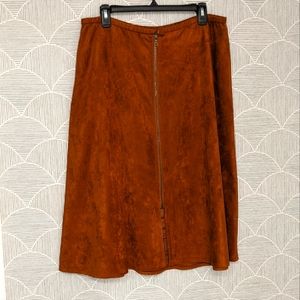 NWT Lane Bryant Size 14 Lined Faux Suede Skirt